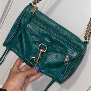 Rececca Minkoff Leather Mini MAC Purse in Green